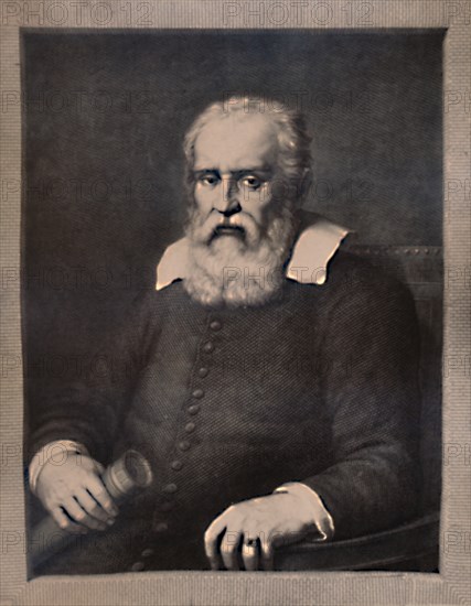 Galileo Galilei, Italian scientist, late 18th or early 19th century (1894). Artist: Pietro Antonio Leone Bettelini.