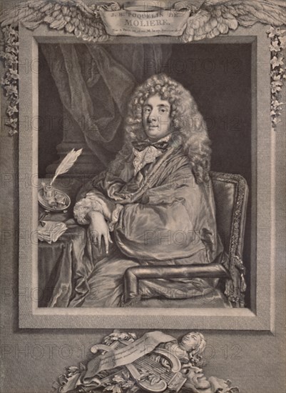 Moliere, French playwright and actor, 18th century (1894). Artist: Jacques Firmin Beauvarlet.