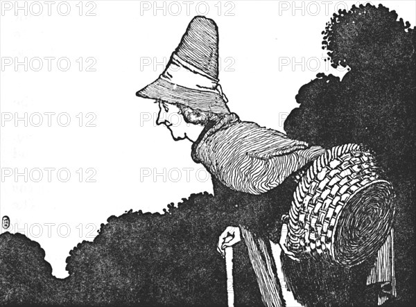 'And Met an Old Woman with a Basket Full of Berries', c1930. Artist: W Heath Robinson.