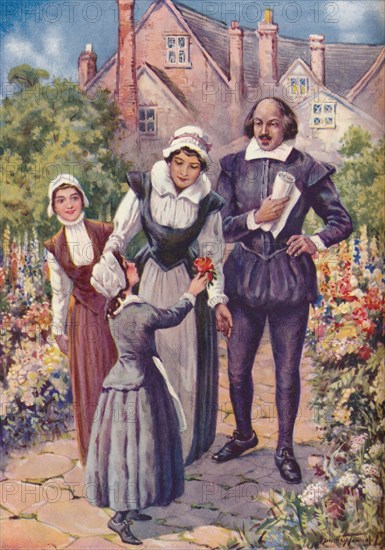 'William Shakespeare - A Dainty Bloom for the King of Poets', c1925. Artist: Charles Dudley Tennant.