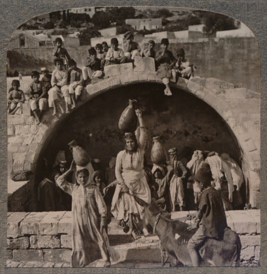 'The Fountain of the Virgin, Nazareth', c1900. Artist: Unknown.