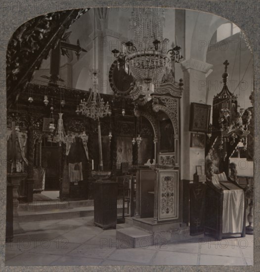 'Interior of the Synagogue where Christ preached, Nazareth', c1900. Artist: Unknown.