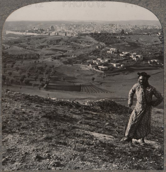 'View of Jerusalem from Mount Scopus', c1900. Artist: Unknown.