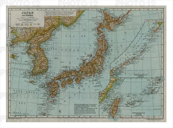 Map of Japan and Korea, c1910. Artist: Gull Engraving Company.