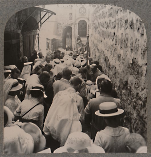 'The Via Dolorosa from the Tower of Antonio to the Church of the Holy Sepulchure', c1900. Artist: Unknown.