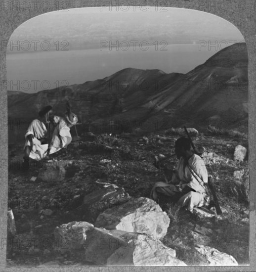 'Across the Dead Sea from Machaerus', c1900. Artist: Unknown.