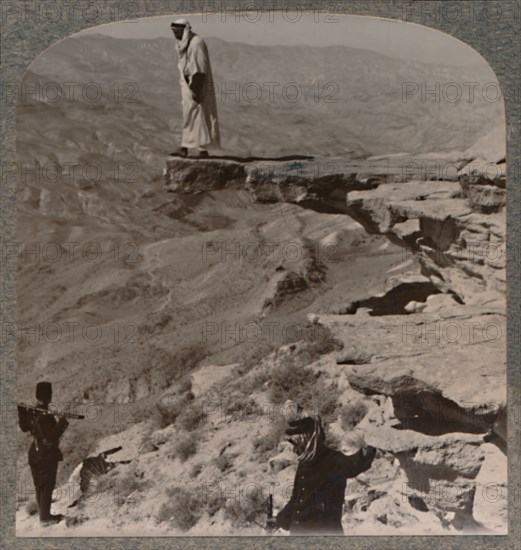 'The Arno. Dragoman standing on rock', c1900. Artist: Unknown.