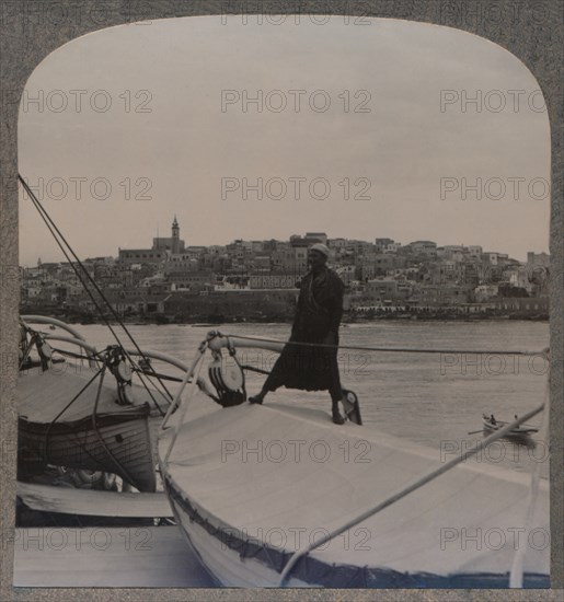 'Jaffa (the ancient Joppa) from the Sea', c1900. Artist: Unknown.