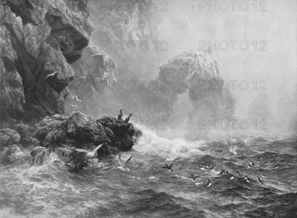 'Where Nought Is Heard But Lashing Wave And Sea-Birds' Cry', c1880, (1912). Artist: Peter Graham.