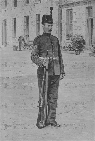 'Sergeant, The King's Royal Rifle Corps', c1880. Artist: Unknown.