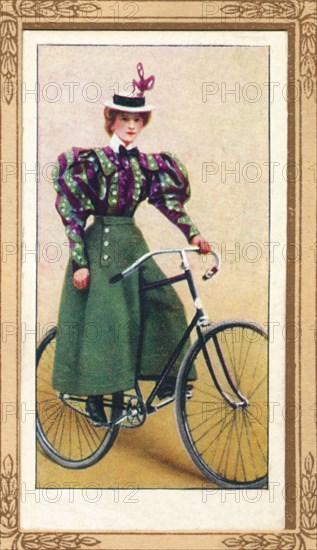 'Lady Cyclist Wearing Divided Skirt', 1939. Artist: Unknown.