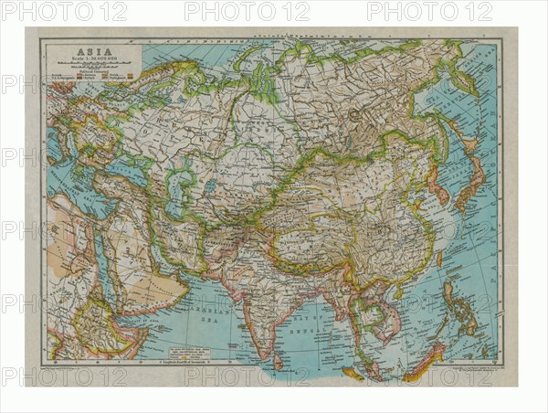 Map of Asia, c1910. Artist: Gull Engraving Company.