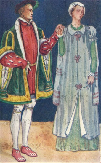 'A Man and Woman of The Time of Edward VI', 1907. Artist: Dion Clayton Calthrop.
