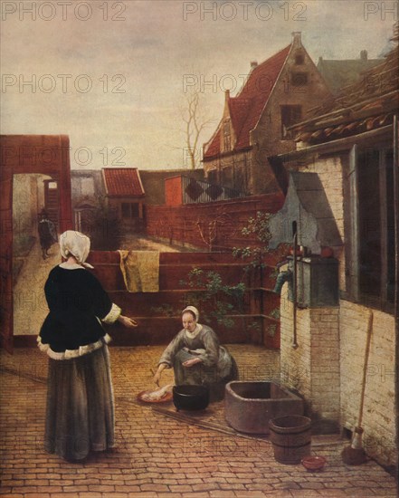 'A Dutch Courtyard', c1658, (1911). Artist: Pieter de Hooch.