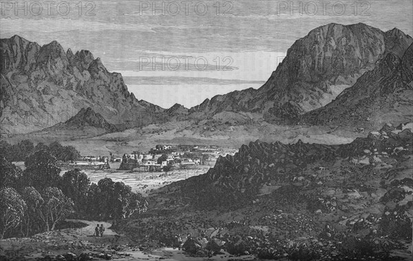 The Argandab Valley, Showing on the right the Hills of the Baba Wali Pass', c1880. Artist: Unknown.