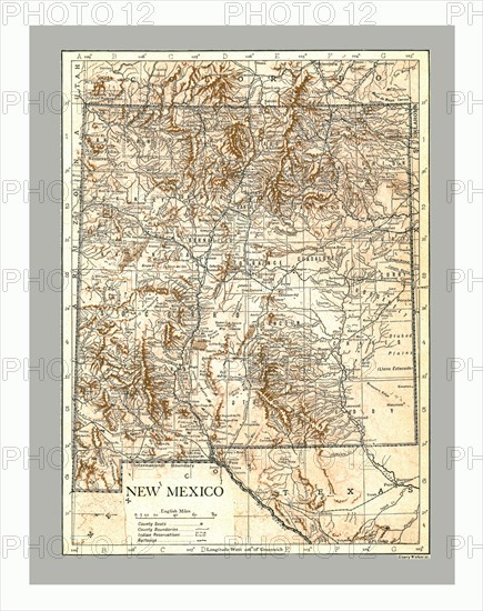 Map of New Mexico, c1900s. Artist: Emery Walker Ltd.