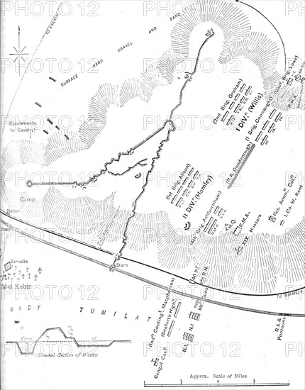 'Plan of the Battle of Tel-El-Kebir, (September 13, 1882)', c1882. Creator: Unknown.