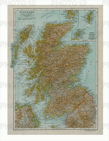 Map of Scotland, c1910. Artist: Gull Engraving Company.