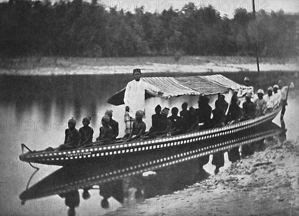 'Tom West India's' canoe, New Calabar, Southern Nigeria, 1912. Artist: Unknown.