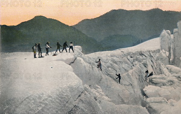 'Crossing a Glacier, Mount Rainier', c1916. Artist: Asahel Curtis.