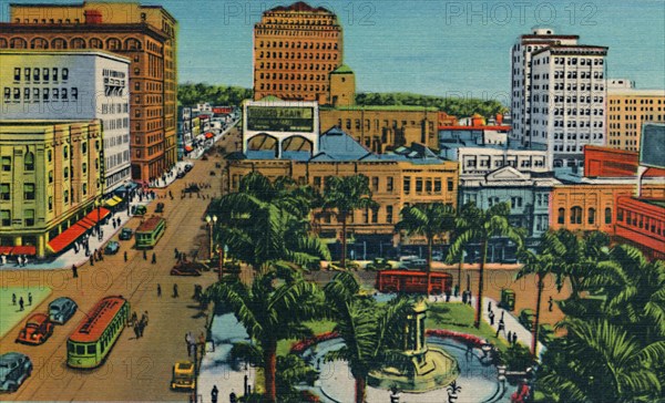 'The Plaza. San Diego, California', c1941. Artist: Unknown.