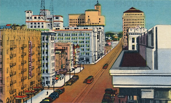 'Broadway. San Diego, California', c1941. Artist: Unknown.