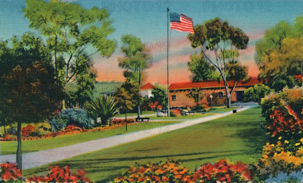 Plaza Where The First American Flag in California Was Raised in 1846. San Diego, California', c194 Artist: Unknown.