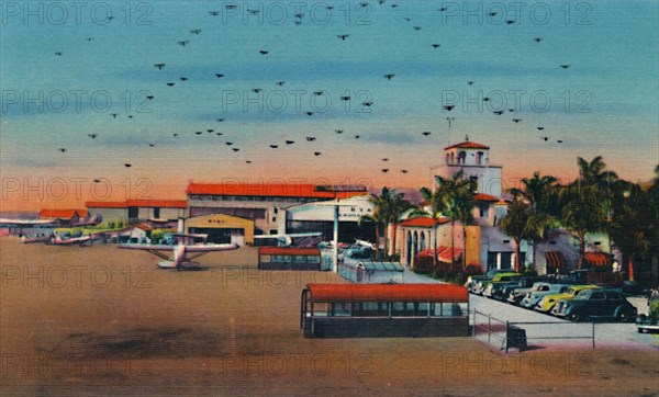 'Lindbergh Field and Administration Building. San Diego, California', c1941. Artist: Unknown.