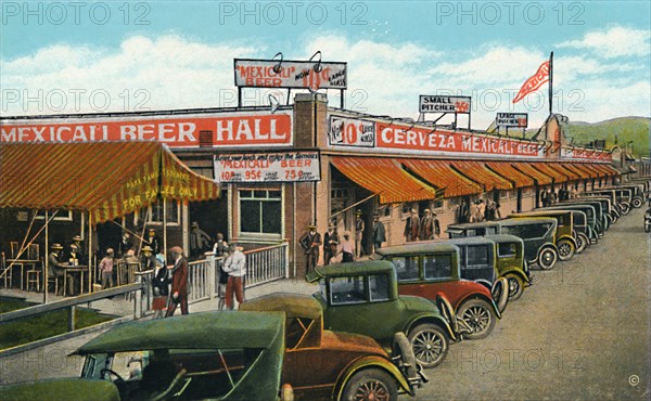 Mexicali Beer Hall, The Longest Bar in the World, c1939. Artist: Unknown.