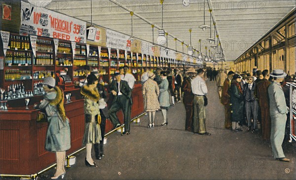 Mexicali Beer Hall, The Longest Bar in the World, c1939. Artist: Unknown.