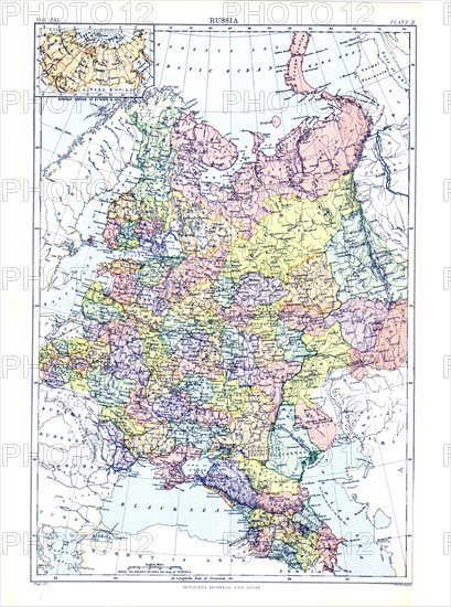 Map of Russia, c1902. Artist: W & AK Johnston.