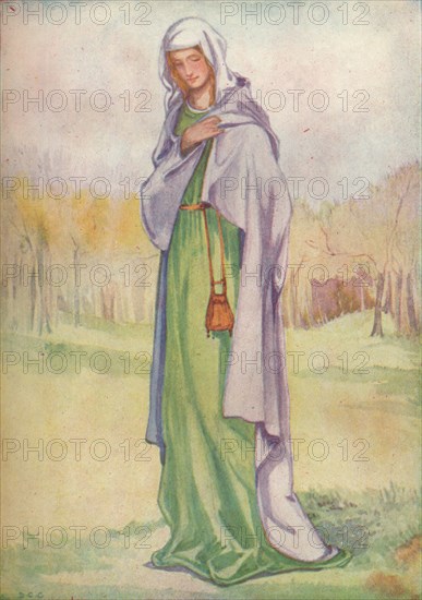 'A Woman of the Time of Henry III', 1907. Artists: Dion Clayton Calthrop, King Henry III.