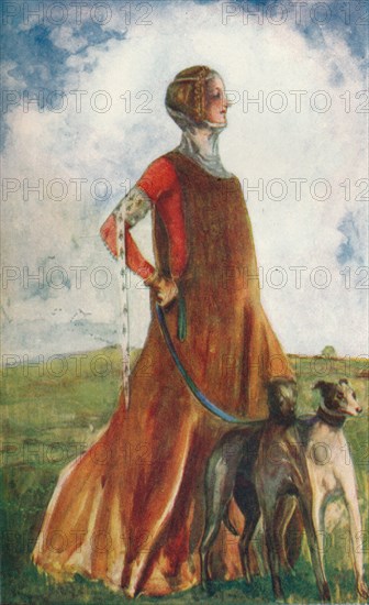 'A Woman of the Time of Edward III', 1907. Artist: Dion Clayton Calthrop.