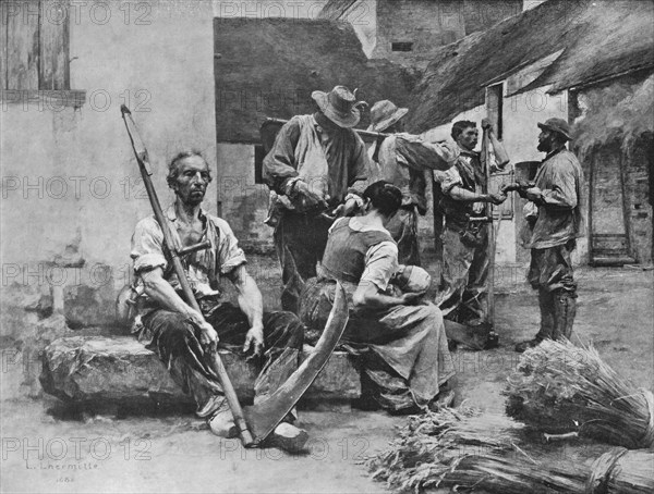 'Paying the Harvesters', 1882, (1911). Artist: Leon-Augustin Lhermitte.