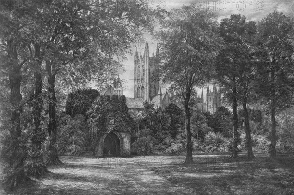 'Canterbury Cathedral', c1910, (1912). Artist: Camille Fonce.