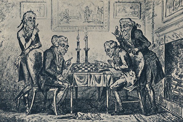 'A Game of Chess', 1948. Artist: George Cruikshank.