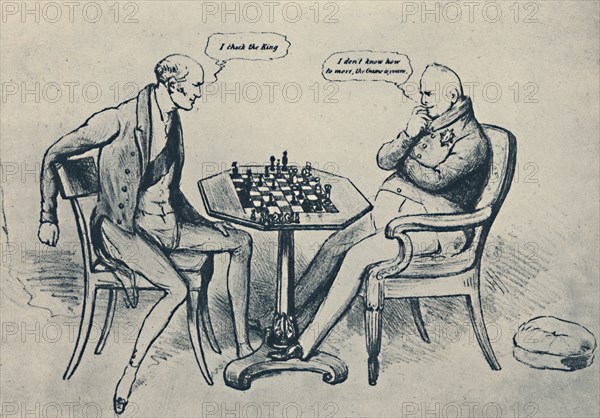 'A Game at Chess: Lord Grey Playing William IV', 1948. Artist: John Doyle.