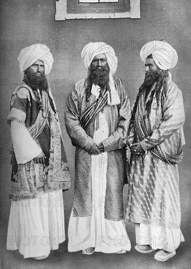 Three Balochi chiefs, 1902. Artist: F Bremner.