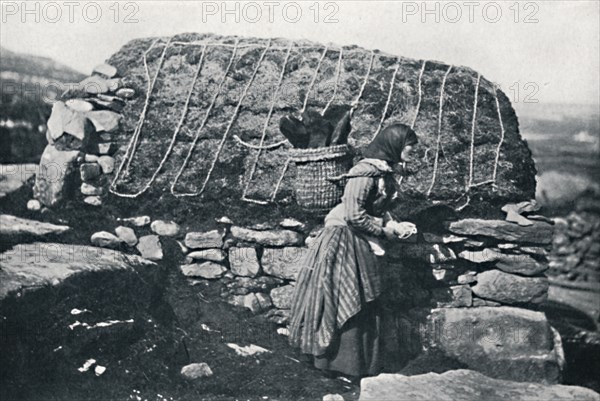 A Shetland knitter, 1912. Artist: GW Wilson.