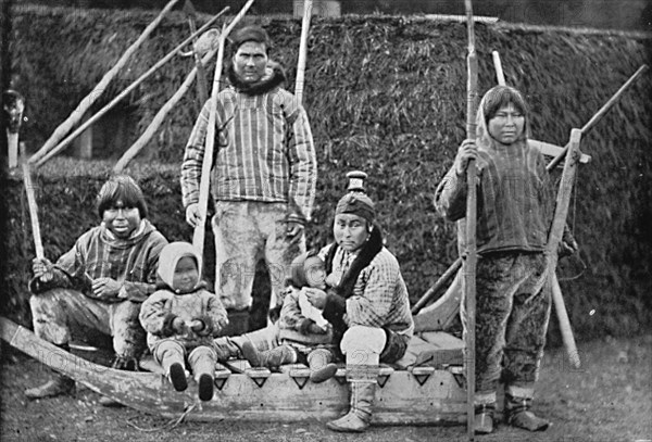 An Eskimo sledging party, 1912. Artist: Pierre Petit.