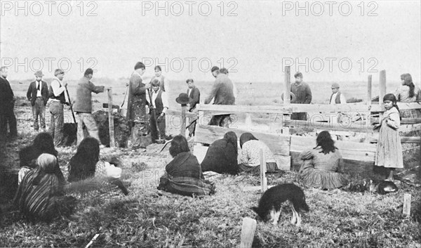 A funeral among the Pinto Indians of Southern California, 1912. Artist: CC Pierce & Co.