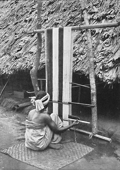 Iebu weaver, 1912. Artist: AW Gelston.