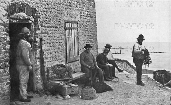 Fishermen, Sheringham, Norfolk, 1912. Artist: Unknown.