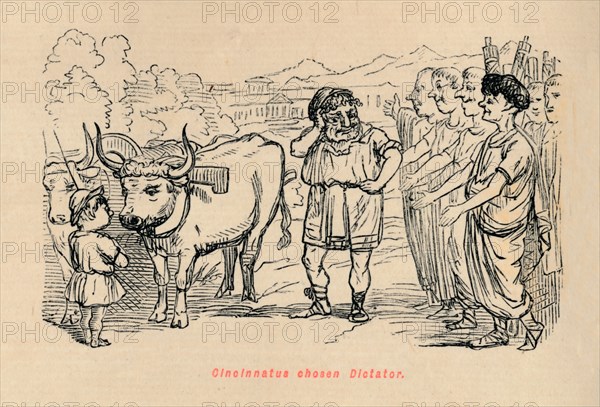 'Cincinnatus chosen Dictator', 1852. Artist: John Leech.