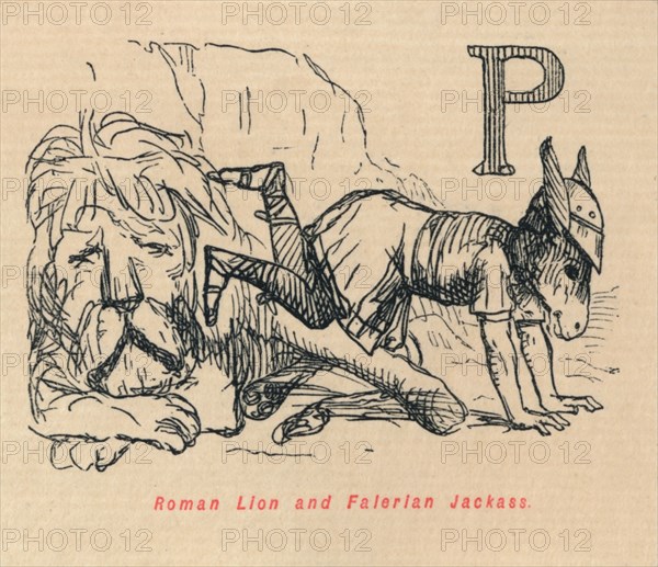 'Roman Lion and Falerian Jackass', 1852. Artist: John Leech.