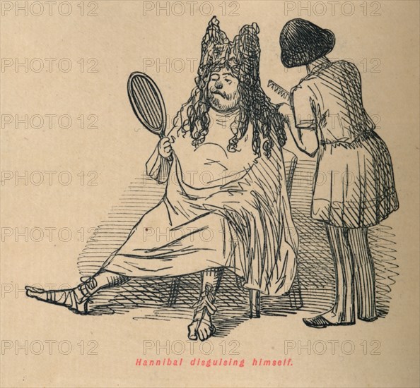 'Hannibal disguising himself', 1852. Artist: John Leech.