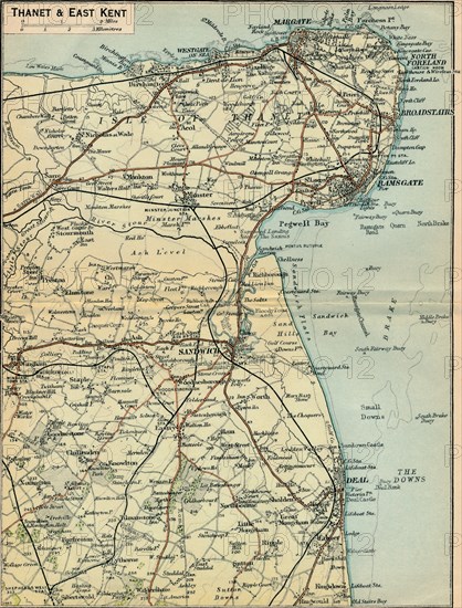 'Thanet & East Kent', c20th Century. Artist: John Bartholomew.