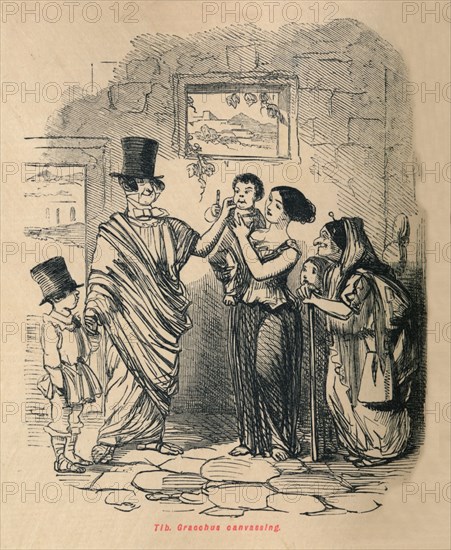 'Tib Gracchus canvassing', 1852. Artist: John Leech.