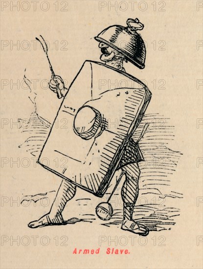 'Armed Slave', 1852. Artist: John Leech.