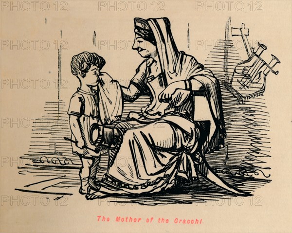 'The Mother of the Gracchi', 1852. Artist: John Leech.